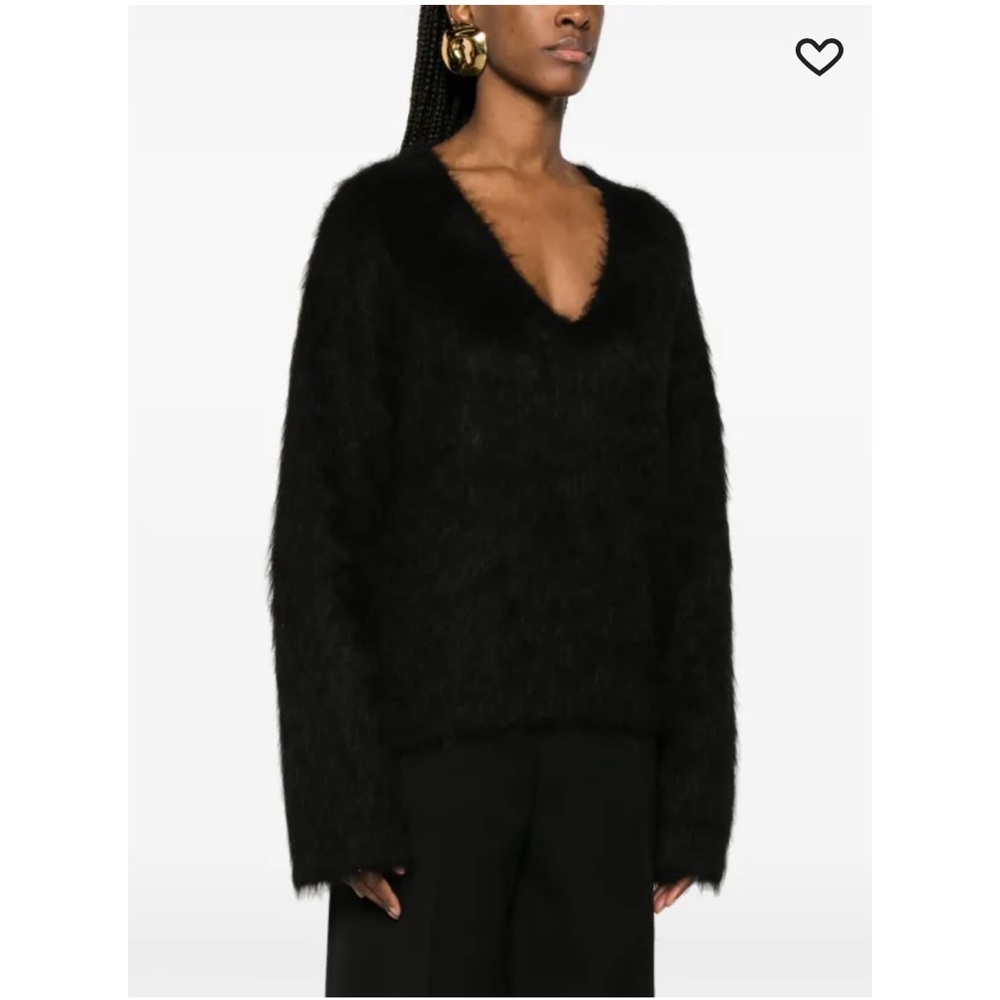 Toteme Black V-Neck Sweater